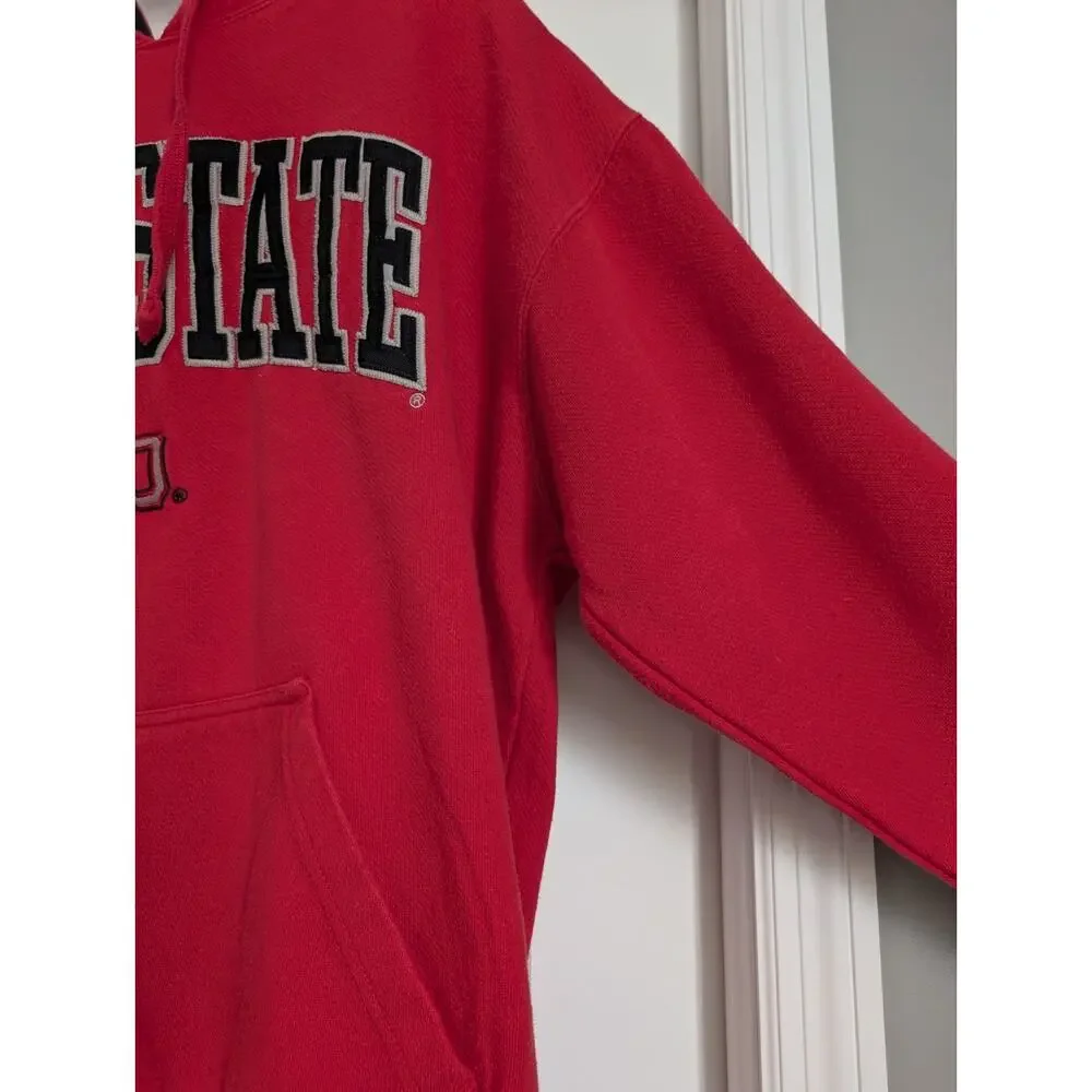 Ohio State‎ Buckeyes Hoodie Sweatshirt Red Size XL Embroidered Y2K Spellout 2010